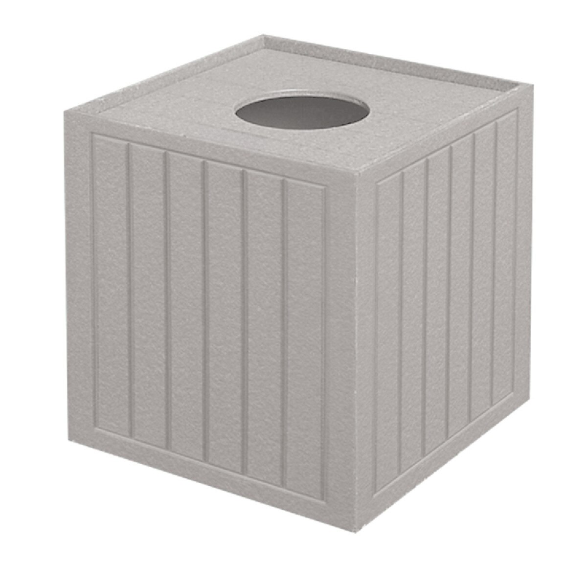 Square Pull-Top Trash Light Gray